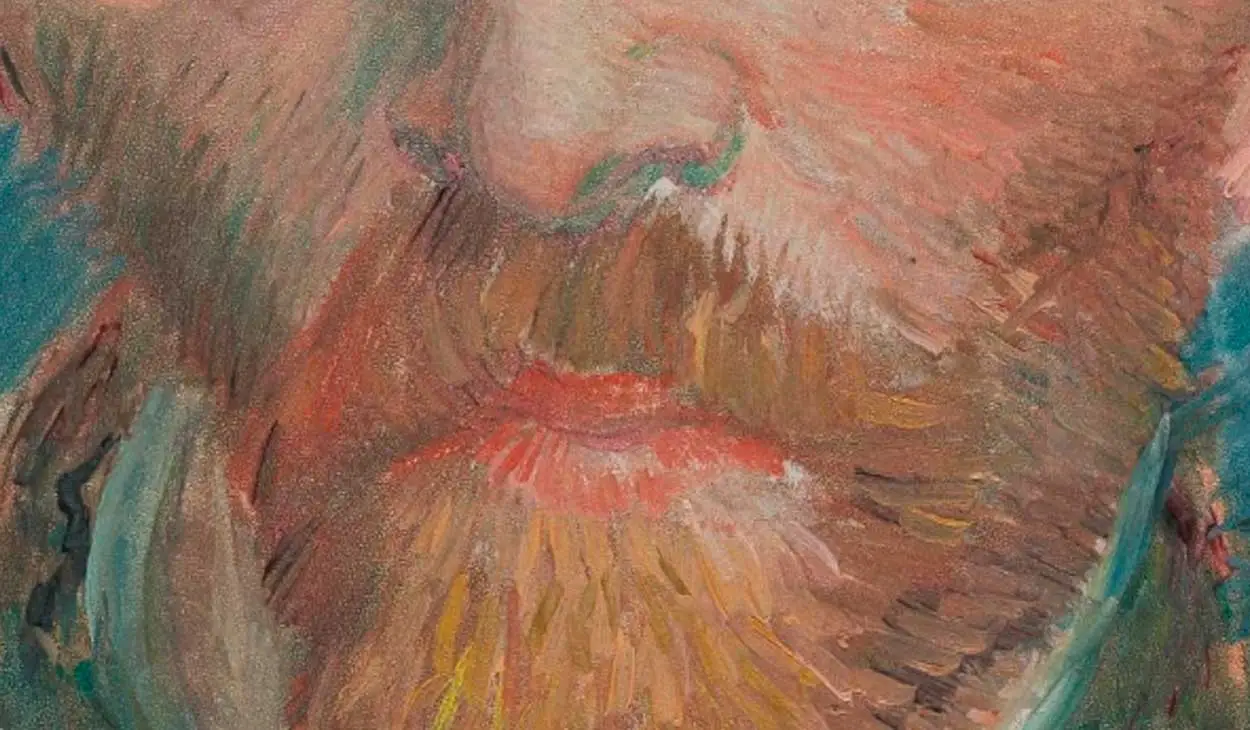 Detalle del autoretrato de Van Gogh
